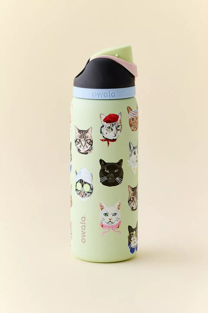 Owala Cat Collage FreeSip 32oz Water Bottle