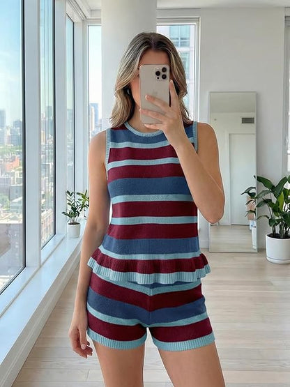 Striped Ruffle Set