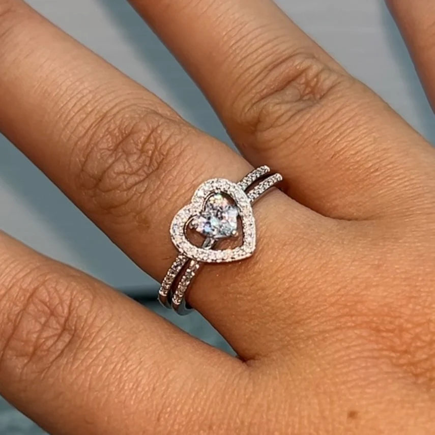 ‘PERFECT MATCH’ STERLING SILVER RING SET