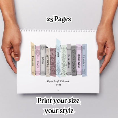 Swifties 2025 Desk Calendar (Instant Digital Download)