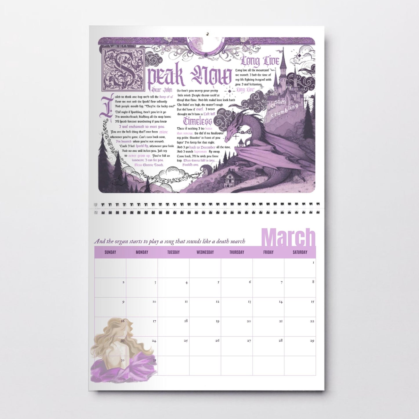 Swifties 2025 Desk Calendar (Instant Digital Download)